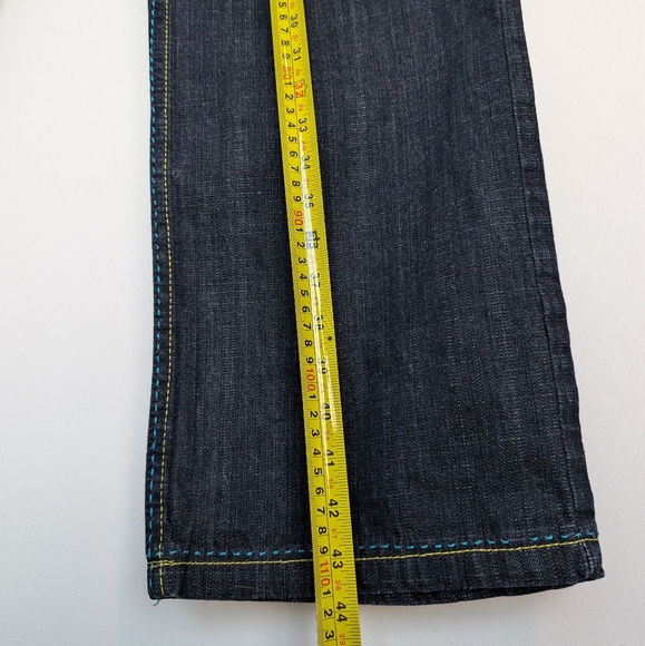 Y2K Red Ape Denim Company Contrast Stitch Patch Detail Embroidered Jeans 34x32 - Picture 8 of 16